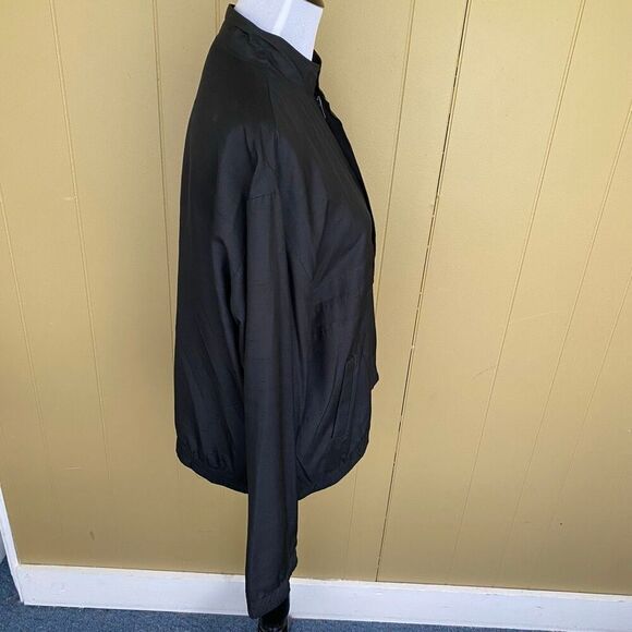 Bocci women XL 100% silk full zip jacket w/mock collar black - Picture 7 of 13